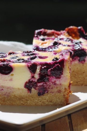 Blueberry Cake mit Creme fraiche