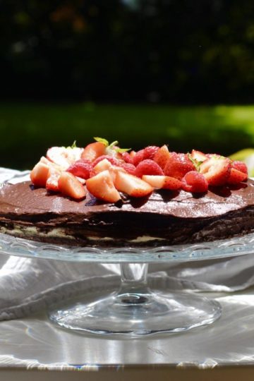 Leichte Schoko-Erdbeertorte